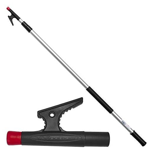 WindRider Telescoping Boat Hook | Floating | Double Grip | Super Strong Hook | Threaded End for Accessories | 8 or 12ft | Push Pole Multipurpose