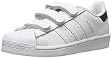 adidas Originals Superstar CF C Shoe (Little Kid),White/White/Black,2 M US Little Kid