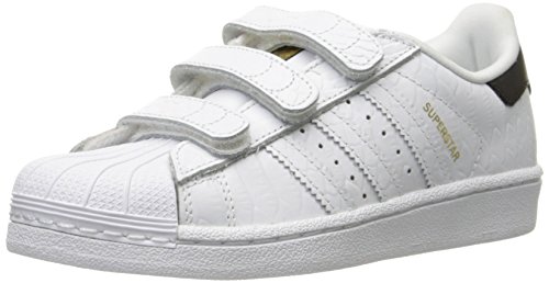 adidas Originals Superstar CF C Shoe (Little Kid),White/White/Black,2 M US Little Kid