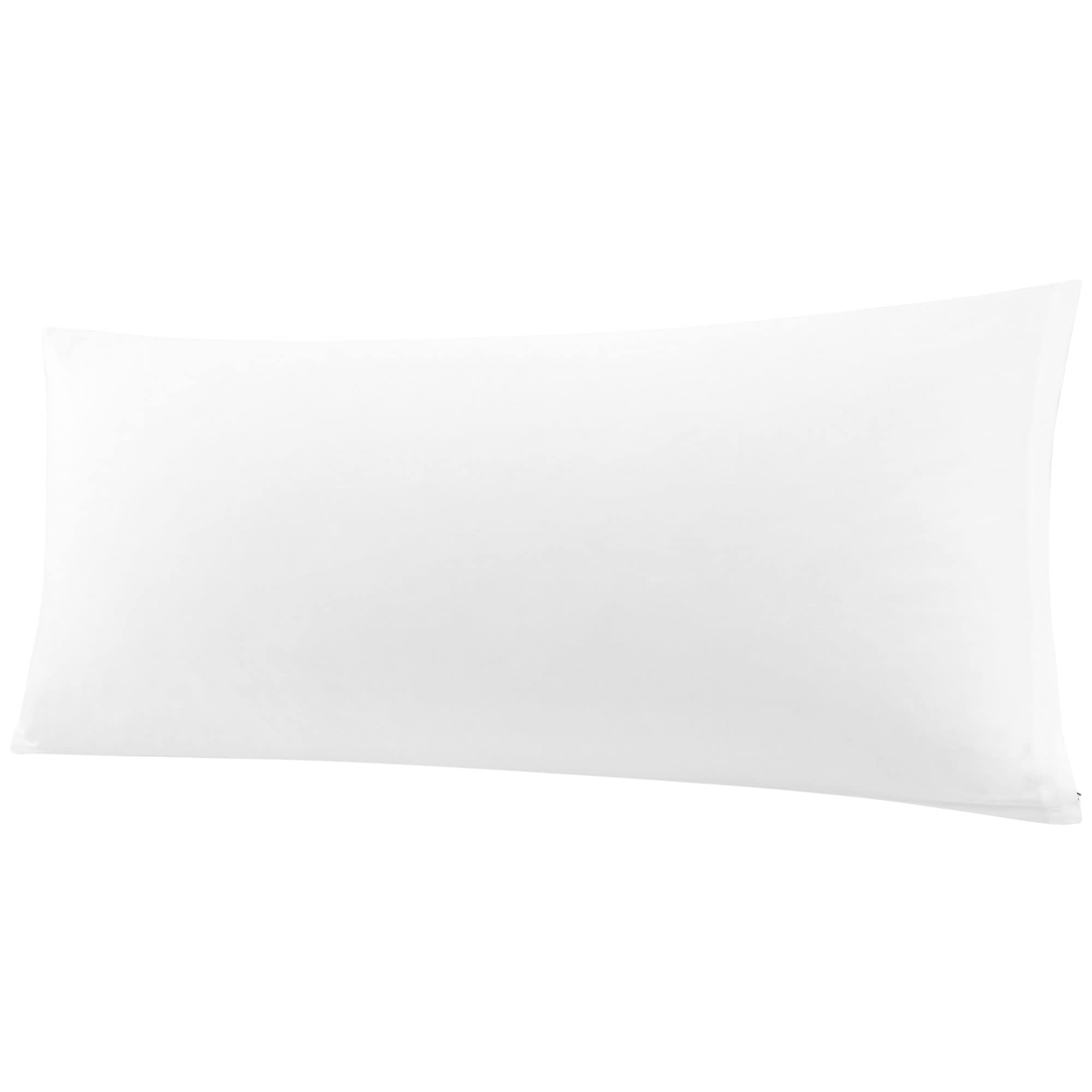 PiccoCasa Body Pillow Cover Pillowcase,100% Cotton Body Pillow Cover, Easy to Wash, 400 Thread Count Soft Breathable Long Body Pillow Covers Pillowcase with Zipper Closure 20"x48" White