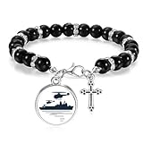 no/no Pulsera de cuentas militares con diseño de helicóptero, diseño de nave,