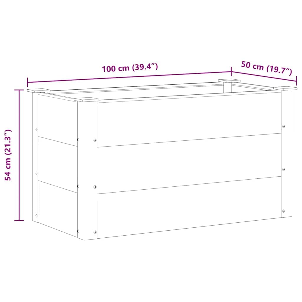 vidaXL Arriate de WPC Gris 100x50x54 cm
