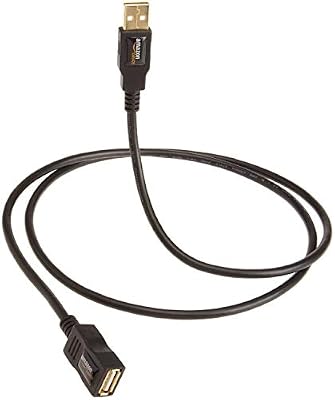 Amazon Basics USB-A 2.0 Extension Cable, Male to Female, 480Mbps Transfer Speed, USB Extender, Extra Long 9.8 Foot, Black