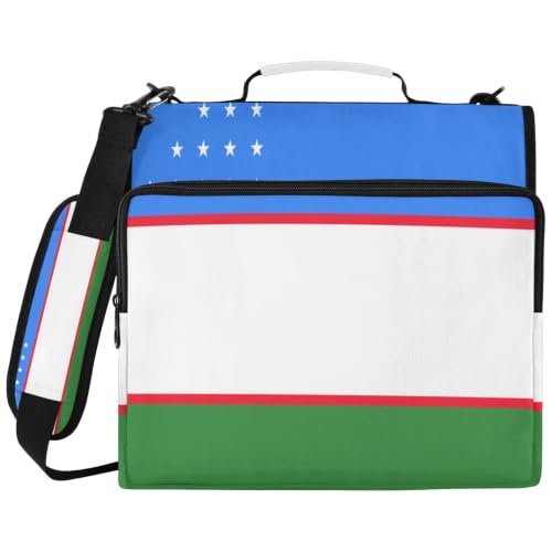 Sac classeur ordinateur 14 pouces drapeau Ouzbékistan pour l'école