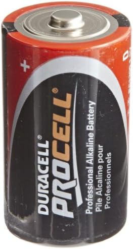 Bulbtronics Duracell Procell 0002787 Alkaline Battery, D Cell, 16Ah Capacity, 1.5V (Carton of 12)