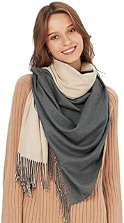 MaaMgic Scarves for Women Pashmina Double Colors Shawl Wrap Wedding Party Blanket Girls Large Soft Scarves