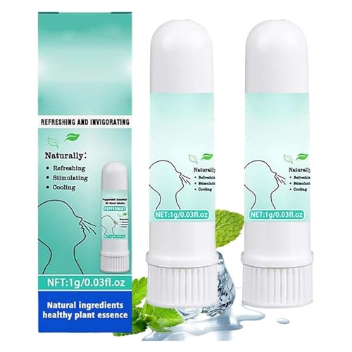Peachloft Inhalateur nasal, bâton d'inhalateur nasal rafraîchissant naturel, profitez de l'air frais, nettoie le corps et améliore l'immunité, ingrédients entièrement naturels, extrait doux d'essence
