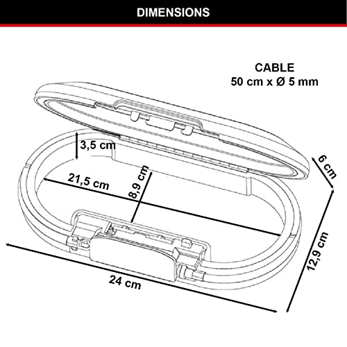 MASTER LOCK Tragbarer Tresor [Zahlenschloss] [mit Kabel] [Weiß] 5900EURDWHT – Sichern Sie Ihre Wertgegenstände auf Reisen