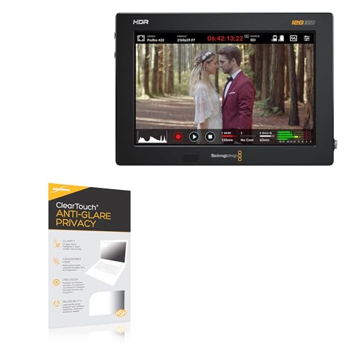BoxWave Screen Protector Compatible with Blackmagic Video Assist 12G HDR (7 in) - ClearTouch Anti-Glare Privacy (2-Pack), Privacy Screen Protector Flexible Film Anti-Glare
