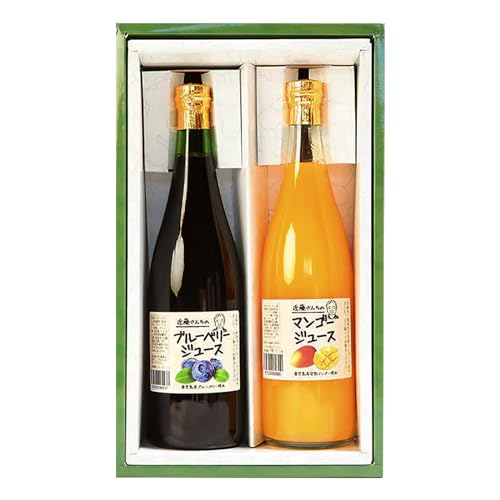 鹿児島県産 ジュースセット (ブルーベリー・マンゴー) 720g × 各1本 近藤農園 産地直送 フルーツジュース ブルーベリー マンゴー 完熟マンゴー 濃厚 ネクター ジュース 無添加 国産