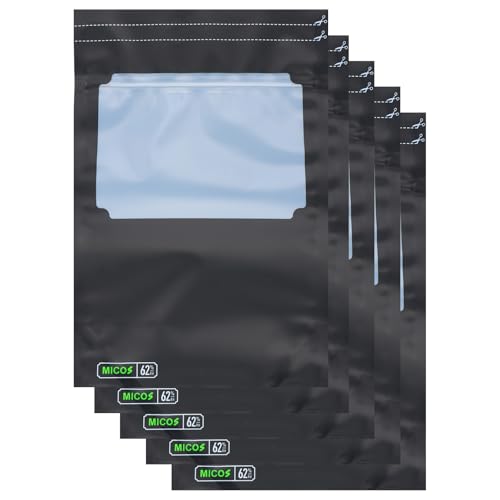 5 pcs Bolsas de Almacenamiento 85g, 20X30cm Reutilizables,