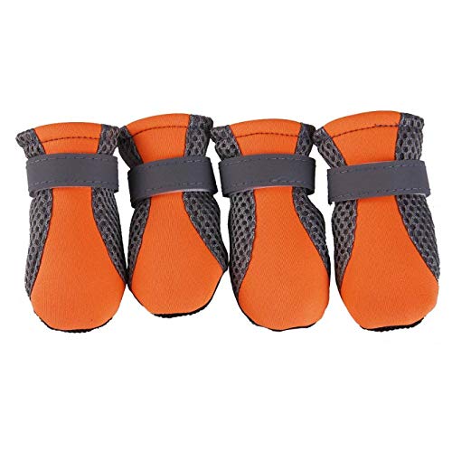 Jim Hugh Cats Boot for Medium and Large Dogs - Water-Proof Pet Booties with Reflective Velcro Straps Rugged Sole Cold Weather Paws Protector for Winter Warm
