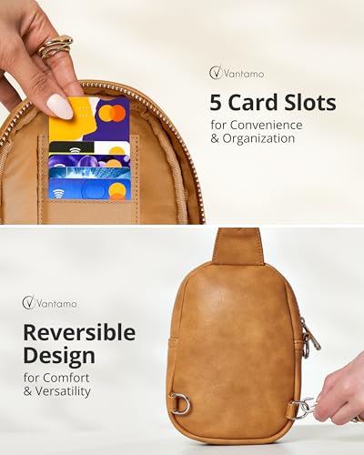 Image of Vantamo Small Crossbody Bags for Women, Sling Bag with RFID & Anti-Pickpocket Clip, Adjustable Strap Cross Body Packs