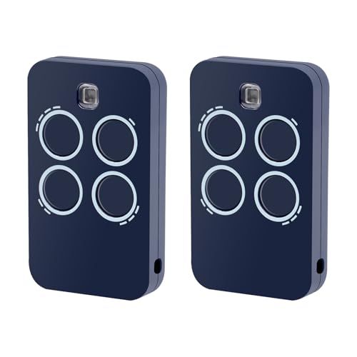 Lot de 2 télécommandes de rechange à 4 canaux compatibles avec Genius Echo TX4 RC 433,92 MHz 433 MHz