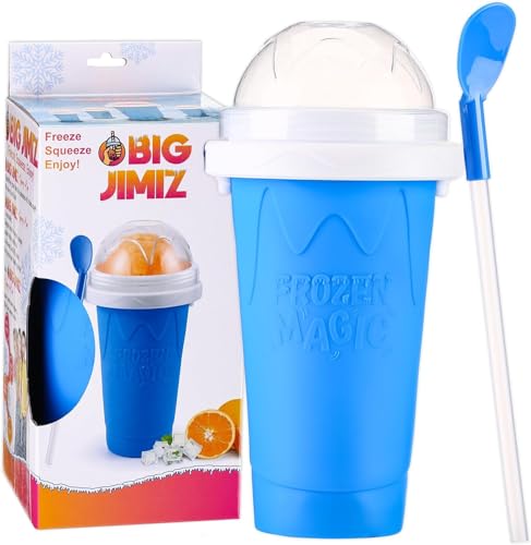 Slushie Maker Cup - Quick Frozen Magic Cup, Portable Double Layers Cool Slushee Maker For MilkShake,Juice,Ice Cream Make & More, Super Fun and Cool Stuff Gift For Kids,Friends & Family - Blue