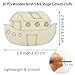 30pcs 4 Inch Unfinished Wooden Noah's Ark Cutout, DIY Crafts Cutouts Blank Wooden Noah's Ark Shaped Hanging Ornaments Gift Tags for Home Party Decoration Craft Project