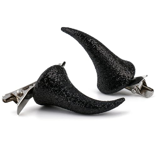 Cosplay Gothic Teufelshorn Haarspange Teufel Horn Haarspangen Halloween Horn Haarnadel Dämonenhorn haarnadel für Halloween Party Perücke Cosplay Kostüm Haarschmuck Haarnadel Hörner Clip