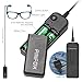 Aquat Glow Neon Rave Glasses El Wire Flashing LED Sunglasses Light up Costumes for Party, Halloween, DJ, Wired with Battery Power RB01 (Red, Black Frame)