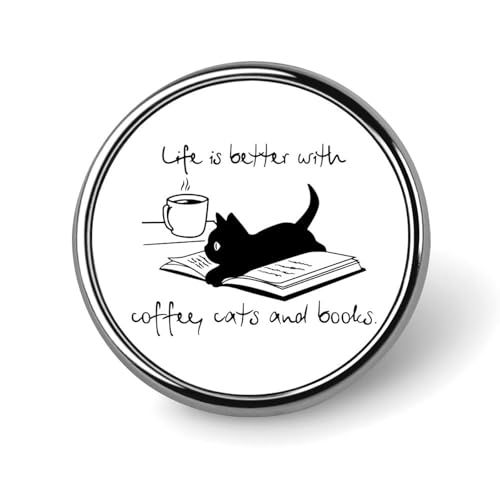 バッジ 円形 黒猫 おもしろ 猫柄 ピンバッジ ネクタイピン アクセサリー バッジピン バッグ飾り 合金製 おしゃれ 軽量 紛失防止 人気 丸型 かわいい メンズ レディース 贈り物