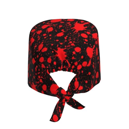 Image of Surgical Caps Men Women, Scrub Cap with Sweatband Adjustable | Tie Back Nurse Cap, Nursing Breathable Working Hat, Scrub Cap, Medical Hats