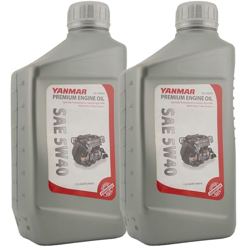 Aceite de motor premium Yanmar SAE 5W-40 sintético 2 unidades 1 cuarto miniatura 1