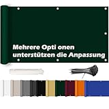 ROBAG Balkon Windschutz 160x200cm, Balkonverkleidung Sichtschutz, Windschutz Sonnenschutz, in div. Größen & Farben für Gartenzaun Balkonzaun - Grün