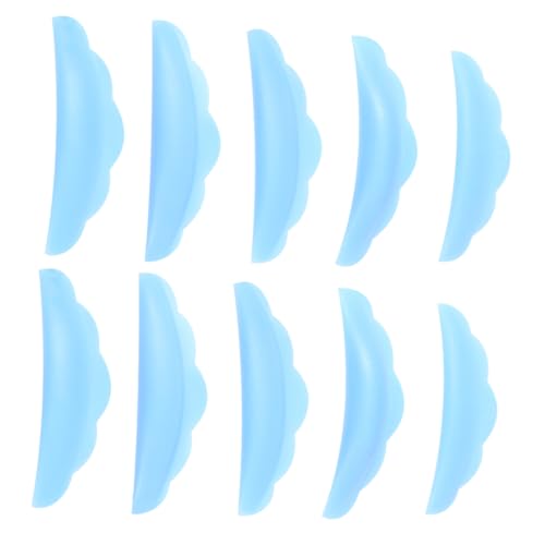 NOLITOY 5 Pack of Silicone Eyelash Perm Gaskets Lash Extensions Gasket Lash Grafting Tool Easy to Use Blue Silicone Pad