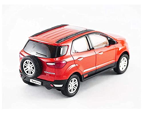 Image of Sheel Pull Back Sports Car Toy for Kids - Red SUV Model Car with Free Rolling Wheels, Sturdy Plastic, Scale Model, Birthday Gift for Boys & Girls