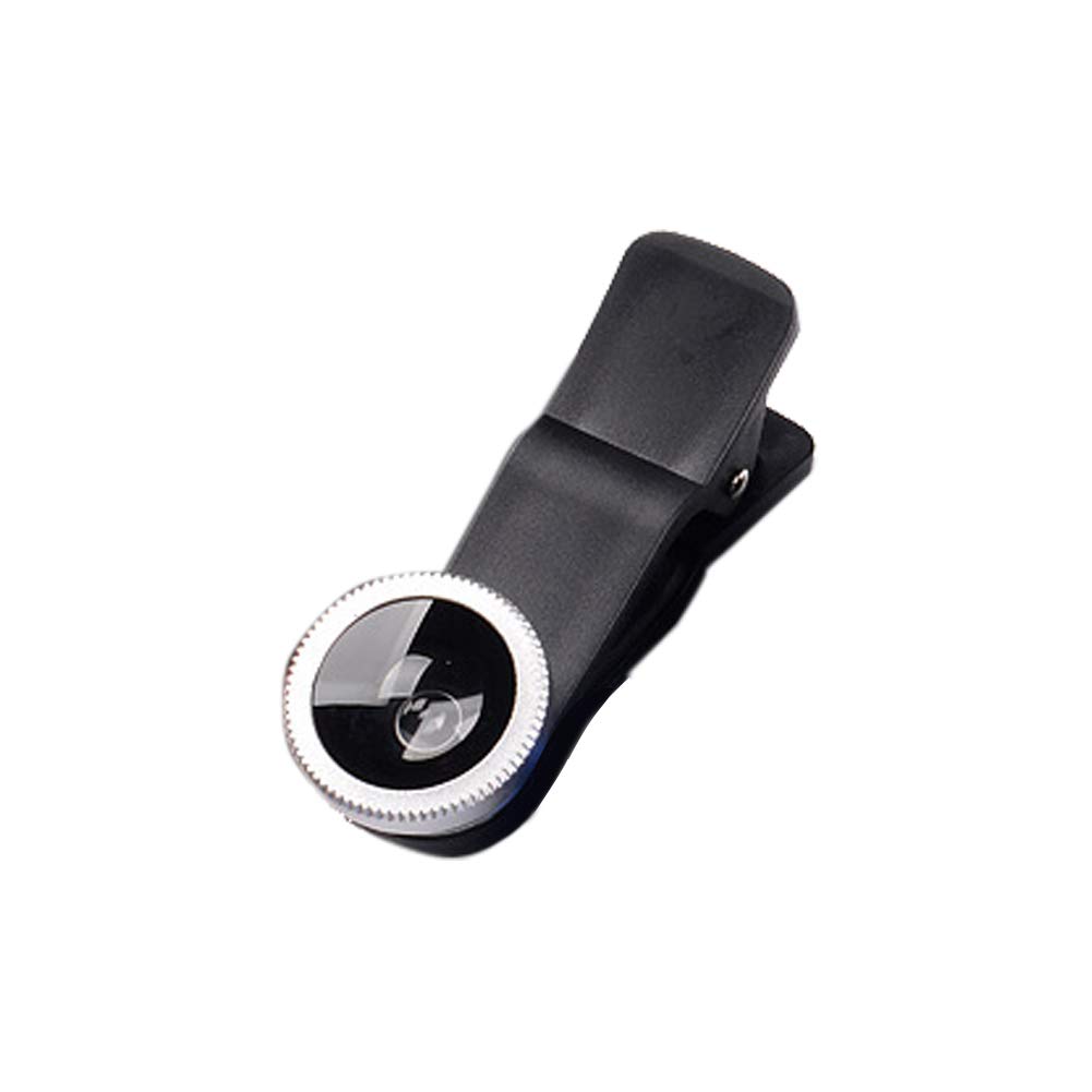 AkoMatial 3 in 1 Camera Wide Angle Macro Fisheye Lens Clip Photography Tool for Smartphone(Include Lens Storage Bag) Silver