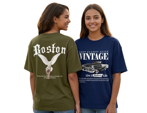 Image of AUSK Womens Cotton T-Shirts || Oversized T Shirts