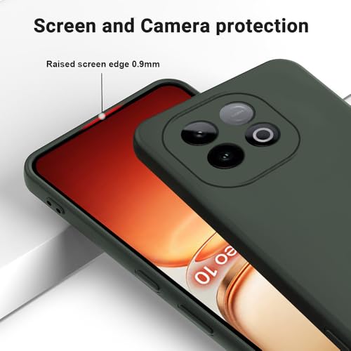 Image of Back Cover for iQOO Neo 10 5G | Full Camera Protection | Premium Liquid Silicon Case | Flexible Bumper Case for iQOO Neo 10 5G (Military Green)