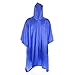 FUN FAN LINE - Poncho Impermeable Poncho Lluvia con Capucha Chubasquero Ideal para Motos (Talla única 125 x 100 cm) (Azul)