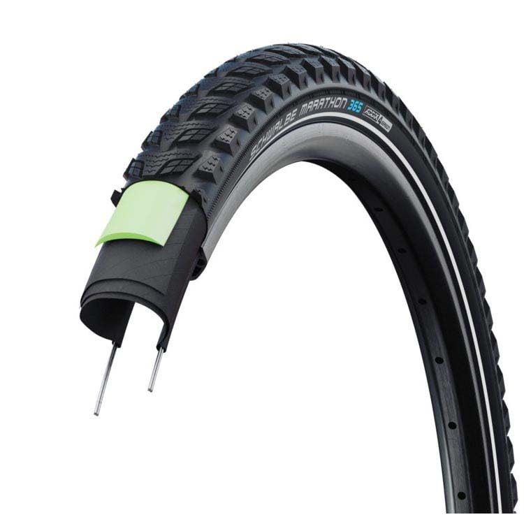 Pneu vélo 28 x 2,15 Schwalbe Marathon 365 Performance Line pneu urbain toutes saisons noir