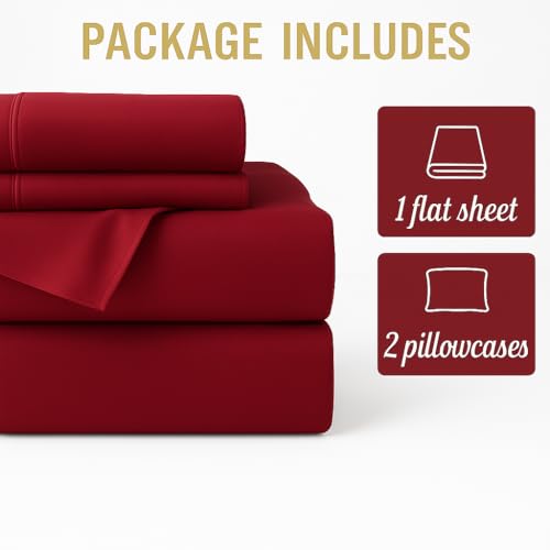Image of Bedsheet for King Bed Microfiber Bed Sheets-Hotel Luxury Bedding 1800, Ultra-Soft Microfiber Wrinkle Free Luxury - Marron King