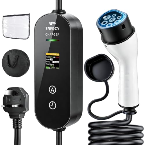 Image of Rivlox EV Charger 3 Pin Plug 5m 3kW Electric Car Charger Type 2