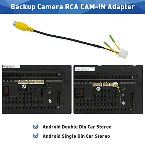 Fiegromech Android Car Stereo Radio Rca Plug 10 Pin Rearview Backup Camera Rca Video Adapter Connector Cable #TOP1