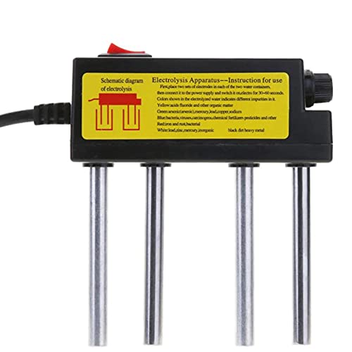 Testeur Electrolyseur d'eau Testeur de qualité de l'eau avec Barre en Fer Aluminium TDS électrolyseur Dispositif Mètre d'essai de machine d'électrolyseur TDS | Outils de test de PH EU Prise 220V Cover