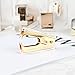Gold Staple Remover Cute Clear Staples Remover Acrylic Body Steel Jaws Staple Puller Removal Tool for Dress Up Home Office School Desk Accessories Gift (Gold)
