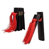 JOINPAYA Instrumentos Chinos Badajos De Bambú Kuaiban Tradicionales Para Presentaciones Allegros Fácil De Transportar