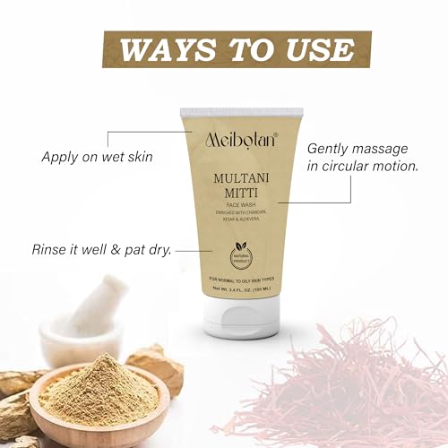 Image of Multani Mitti Face Wash with Multani Mitti & Oil Control & Acne - 100 ml | Suits All Skin Types | Hydrating & Gentle | Paraben-Free | No Silicones | Sulphate-Free