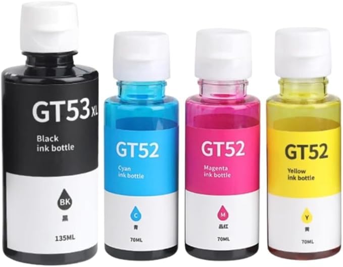 GT52 GT53 Ink Bottle for H Ink Tank 319 410 419 Smart Tank 500 502 508 511 514 515 518 519 530 531 532 533 538 571 615 618 655 720 750 790 DeskJet GT 5810 5820 5822 115 118 310 311