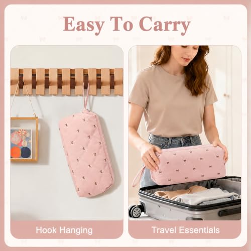 Image of MAYCREATE Travel Hair Tools Bag Large Quilted Dryer Curling Iron Case