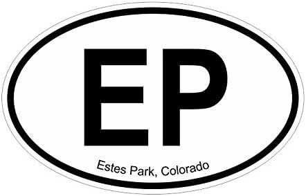 Slap-Art Pegatina de vinilo ovalada Estes Park CO