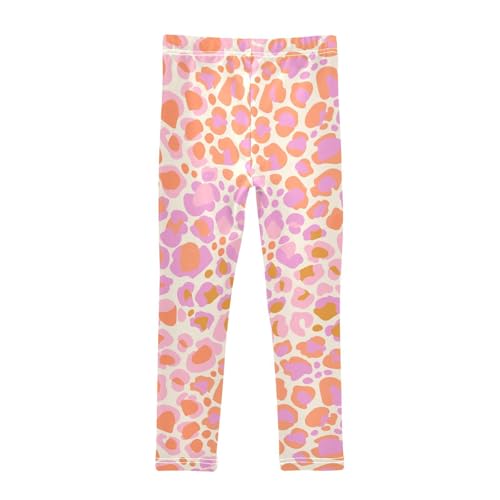 Creative Leopard Rosettes Girls Leggings,Workout Leggings for Girls Toddler Athletic Leggings Size for 3-10T2