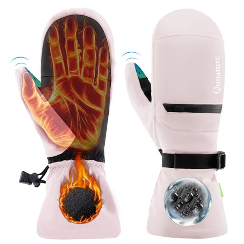 Gants de snowboard chauds et coupe-vent pour toute la famille en rose