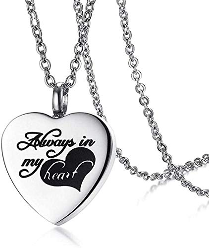 Preisvergleich Produktbild VVHN Graue Halskette Mode Edelstahl Schmuckzylinder Kristall Gedenkzylinder n Anhänger Flasche Schraube offene Halskette