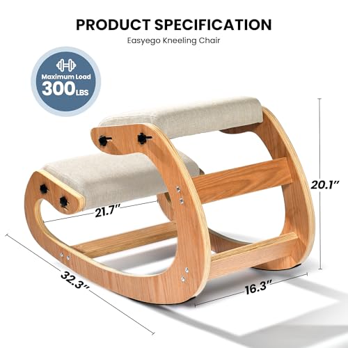 Image of Easyego Kneeling Chair Ergonomic Posture Chair - Cream