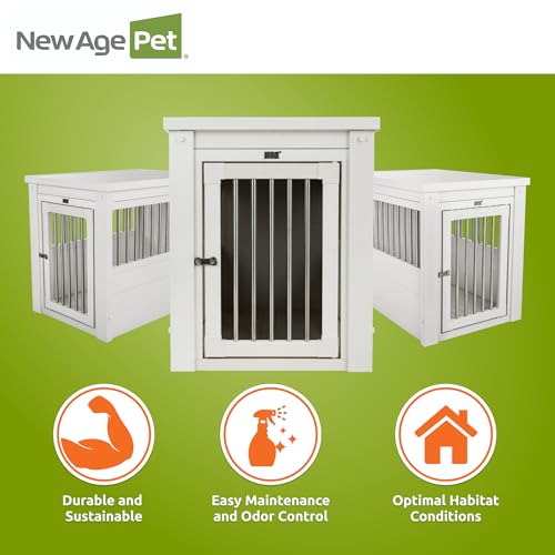 New Age Pet ecoFLEX Pet Crate/End Table, Medium, Antique White, Model:EHHC404M by New Age Pet - Image 6