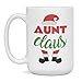 Aunt Claus Christmas Mug for Aunt Santa Mug for Aunt, 15-Ounce White