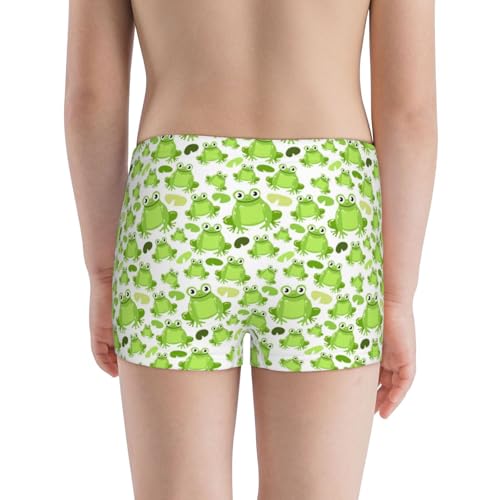 Boys' Cotton Boxer Brief Soft Underwear-Cute Frogs3